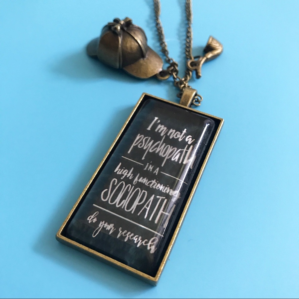 🕵️‍♂️ Sherlock // Quote Bronze Long Necklace